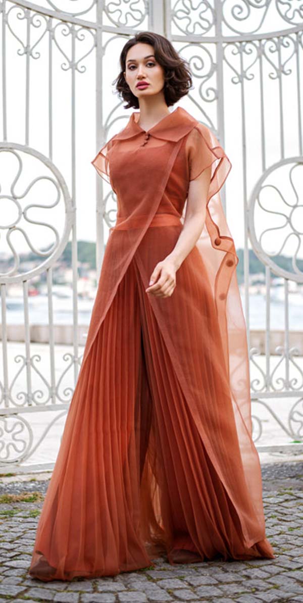 Coral Organza Jumpsuit