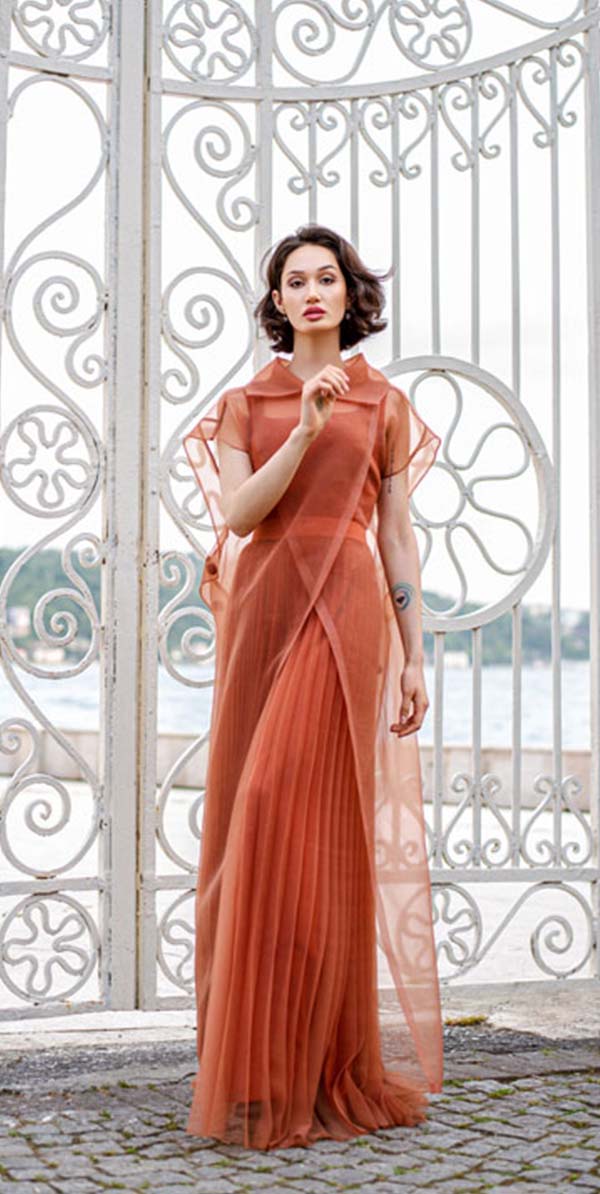 Coral Organza Jumpsuit