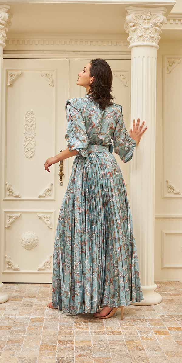 Elysia Top and Pleated Skirt